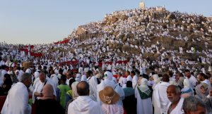 Muslim Pilgrims Pray At Mount Arafat In Hajj Apex